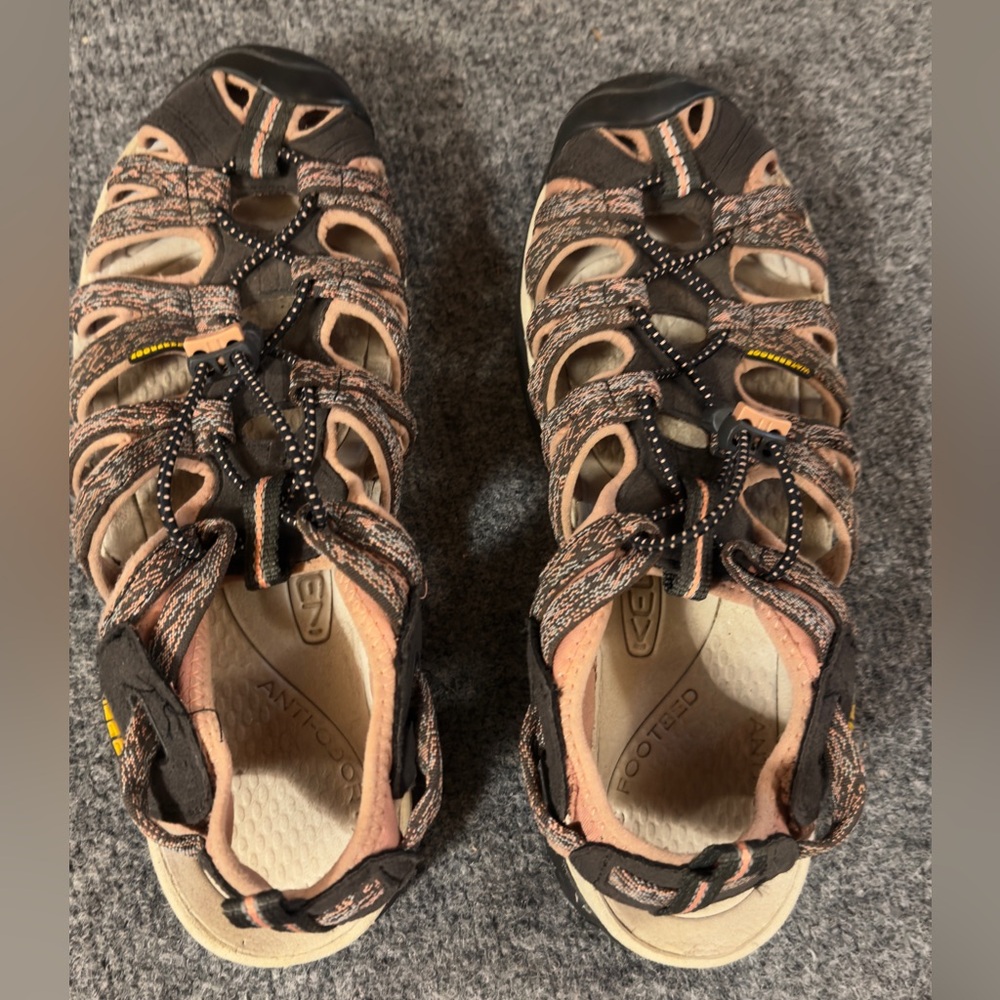 Keen Whisper Black and Pink Hiking Outdoor Toe Protect Sandals
